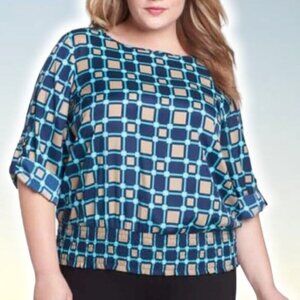 MICHAEL Michael Kors Geometric Blouse Sz XS
